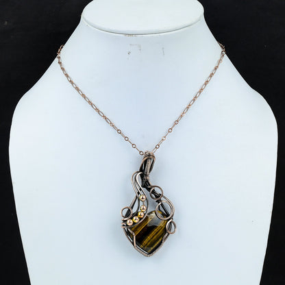 Golden Brown Tiger Eye Gemstone Pendant