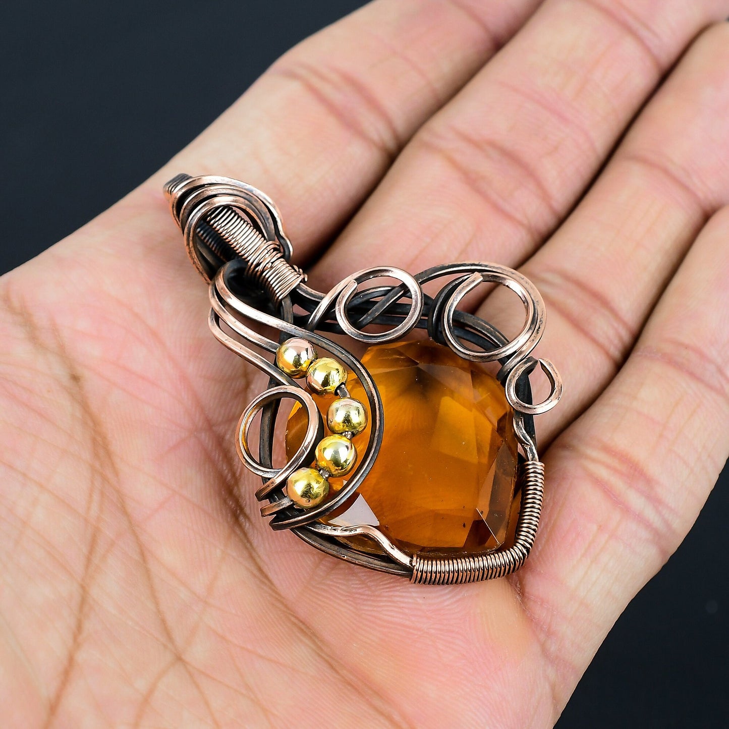 Yellow Citrine Gemstone Pendant