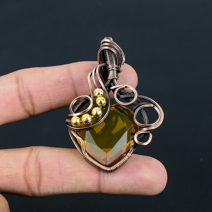 Yellow Citrine Gemstone Pendant