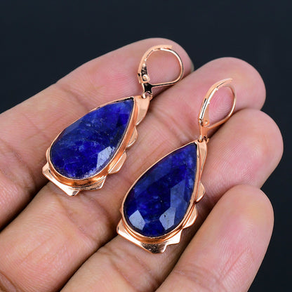 Blue Sapphire Gemstone Earrings