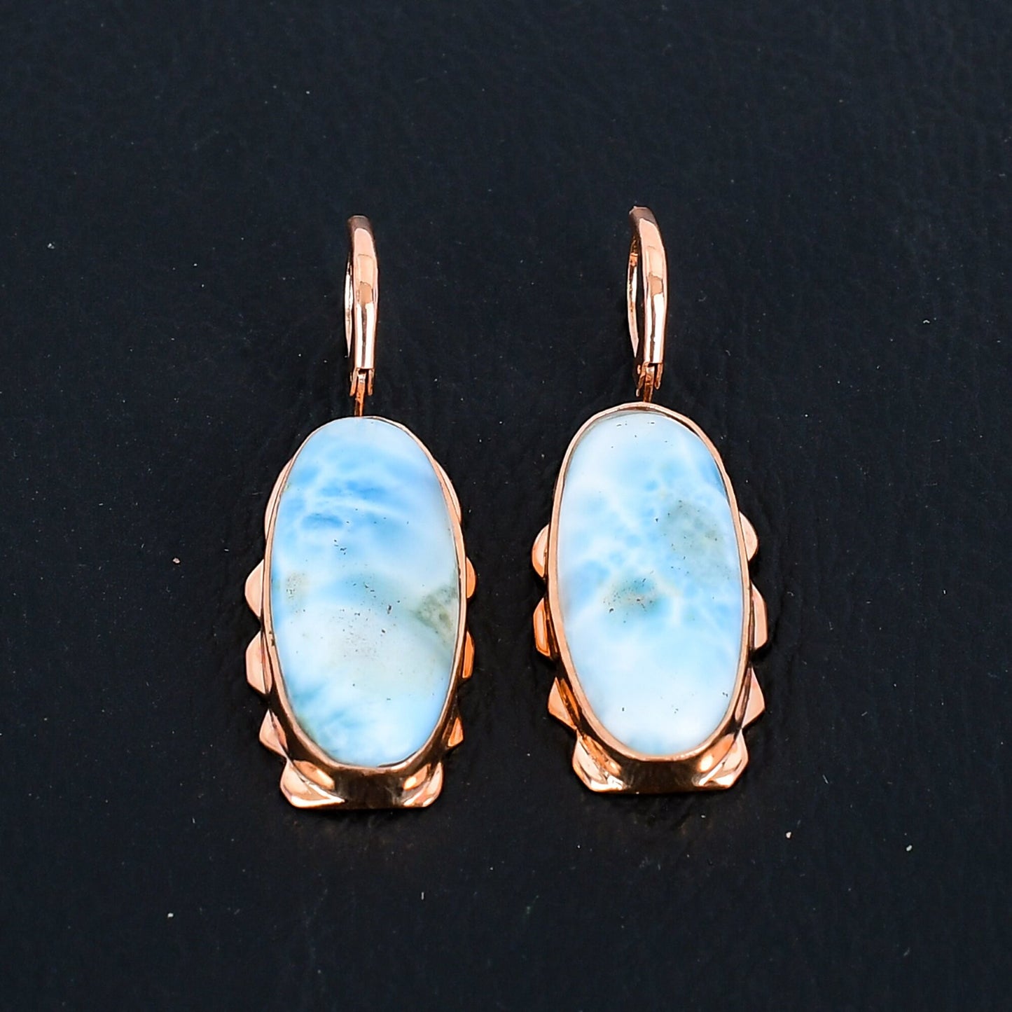 Blue Larimar Gemstone Earrings