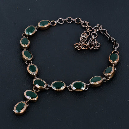 Green Emerald Gemstone Necklace