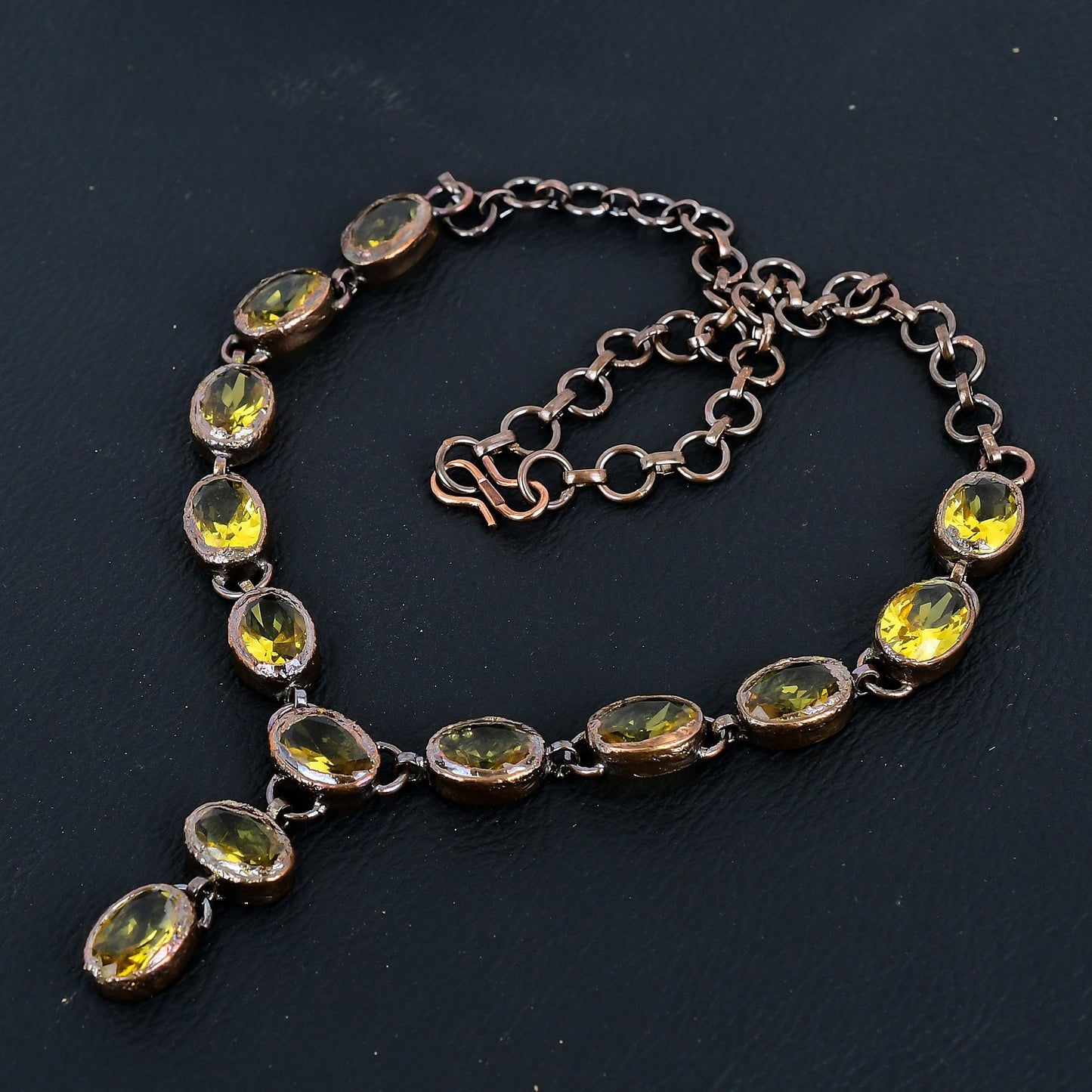 Yellow Citrine Gemstone Necklace