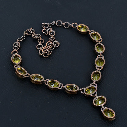 Yellow Citrine Gemstone Necklace