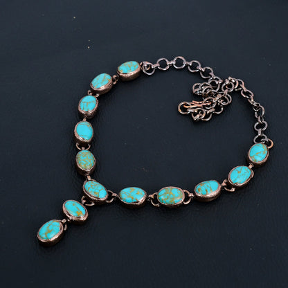 Turquoise Gemstone Copper Necklace