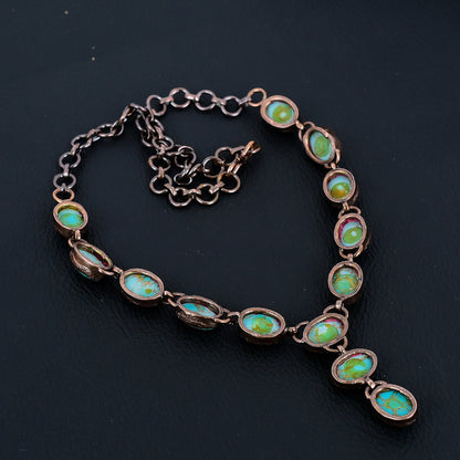 Turquoise Gemstone Copper Necklace