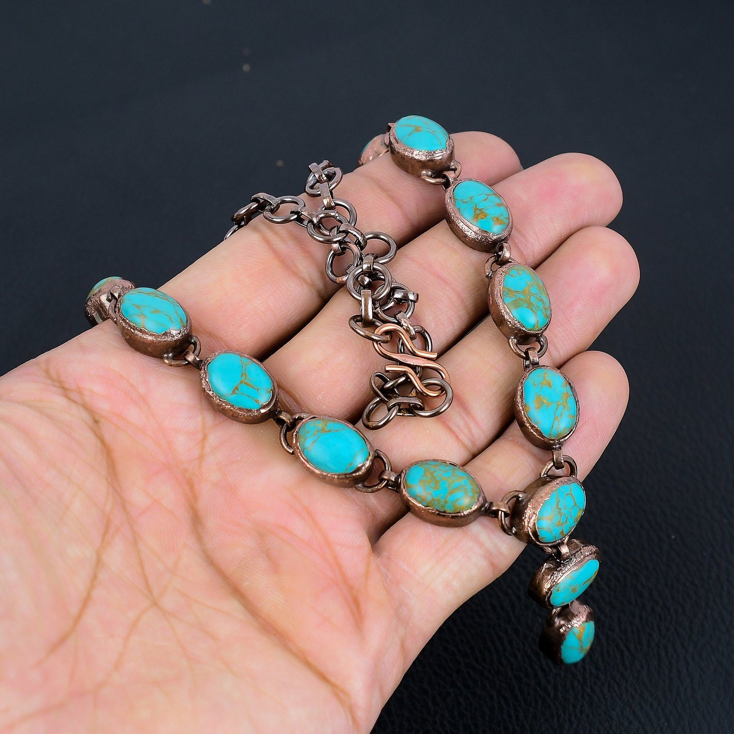 Turquoise Gemstone Copper Necklace