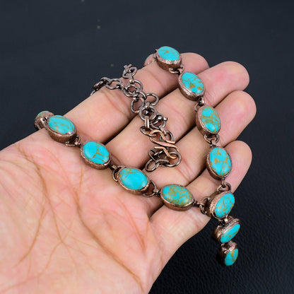 Turquoise Gemstone Copper Necklace