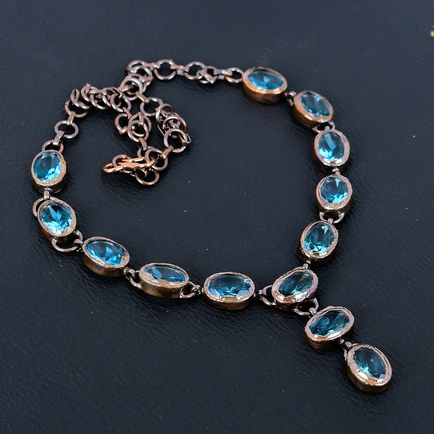 Blue Topaz Gemstone Necklace