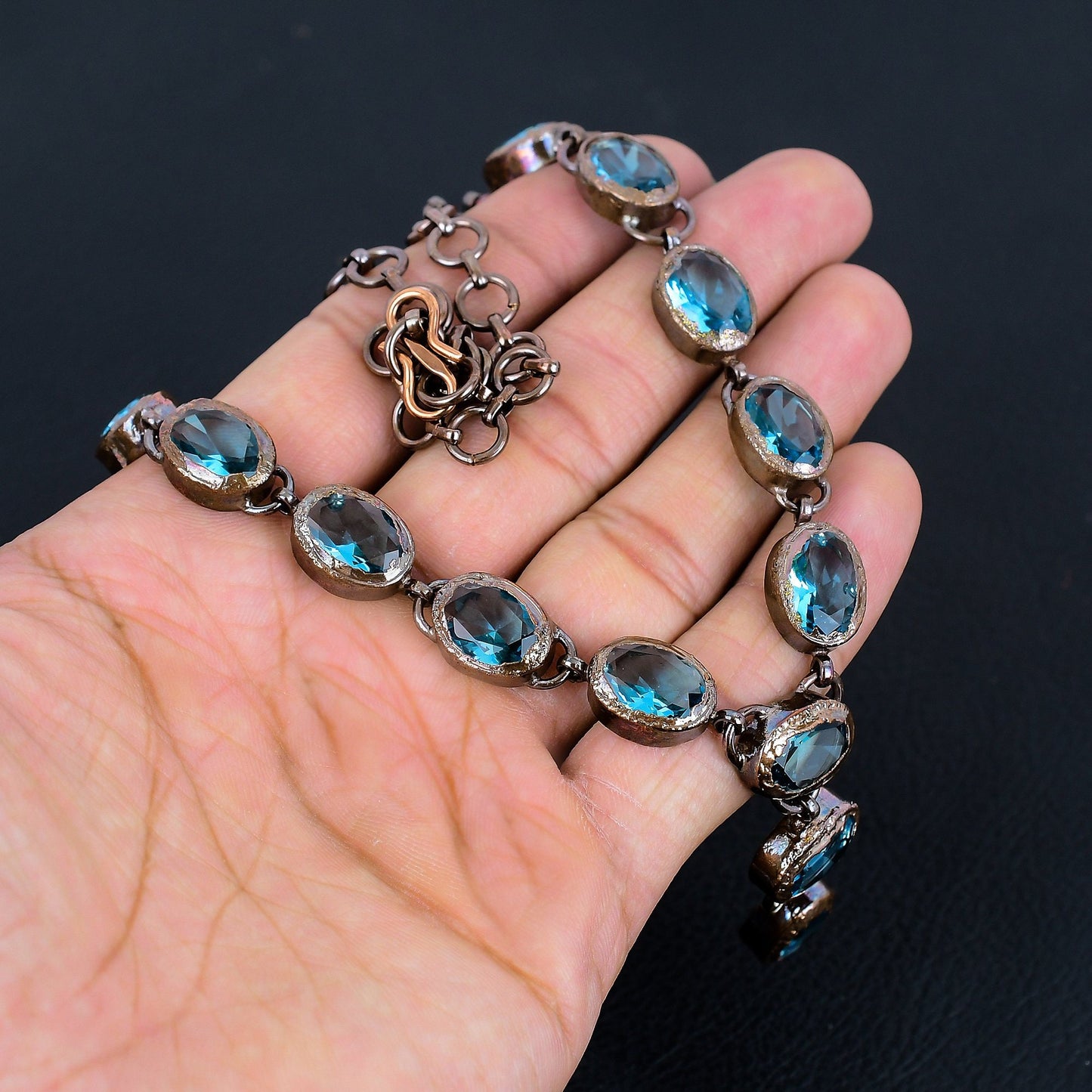Blue Topaz Gemstone Necklace