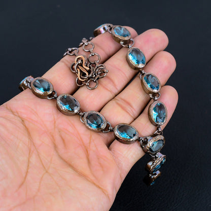 Blue Topaz Gemstone Necklace