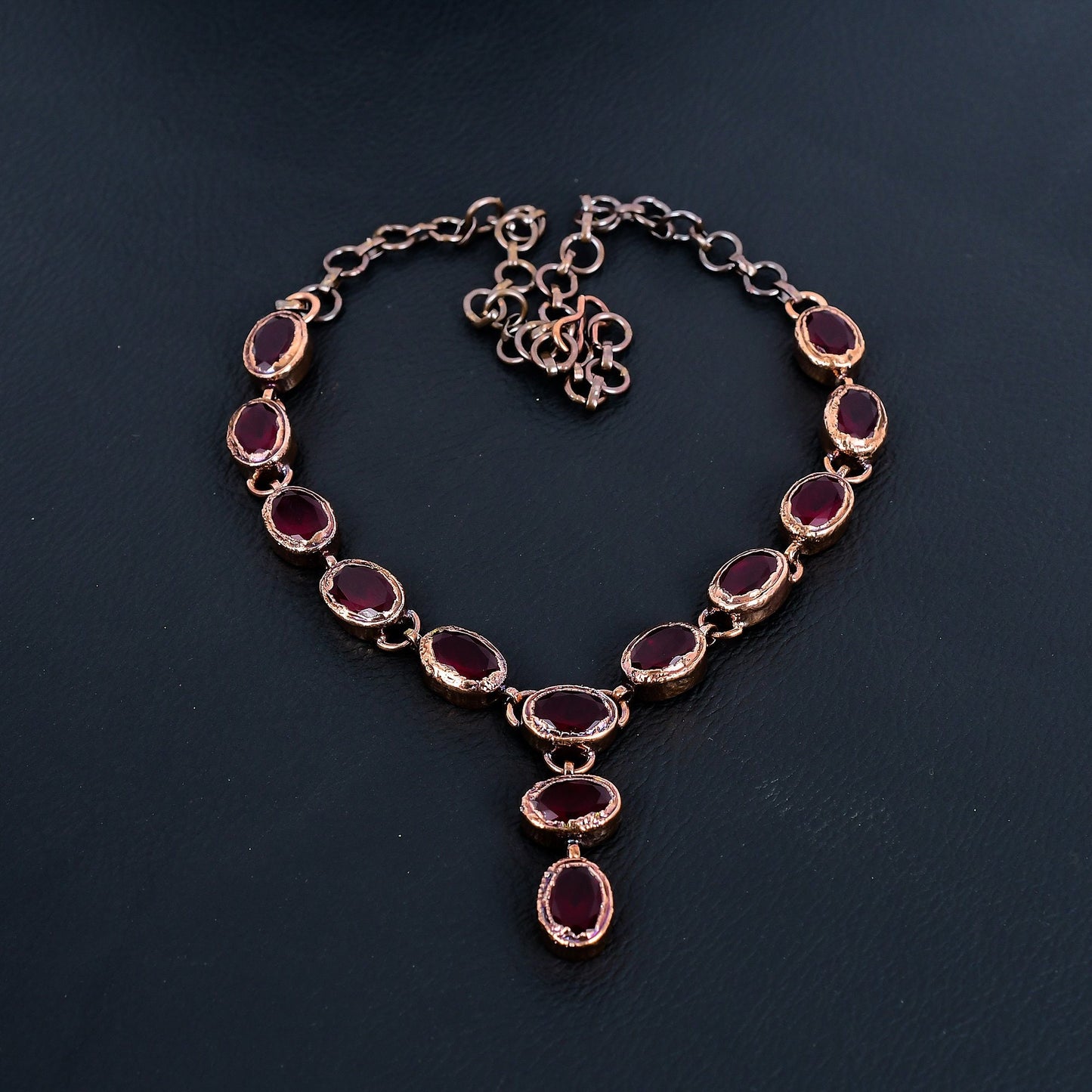 Red Ruby Gemstone Necklace
