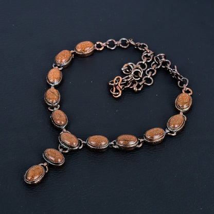 Orange Sunstone Gemstone Necklace