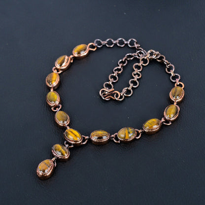 Golden Brown Tiger Eye Gemstone Necklace
