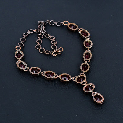 Red Garnet Gemstone Necklace