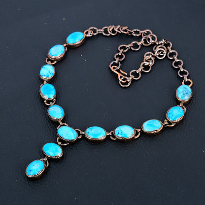 Turquoise Gemstone Copper Necklace