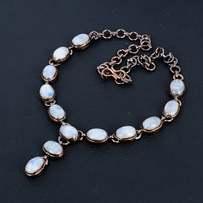 Rainbow Moonstone Gemstone Necklace