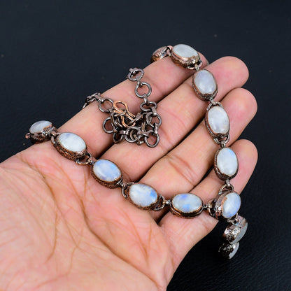 Rainbow Moonstone Gemstone Necklace