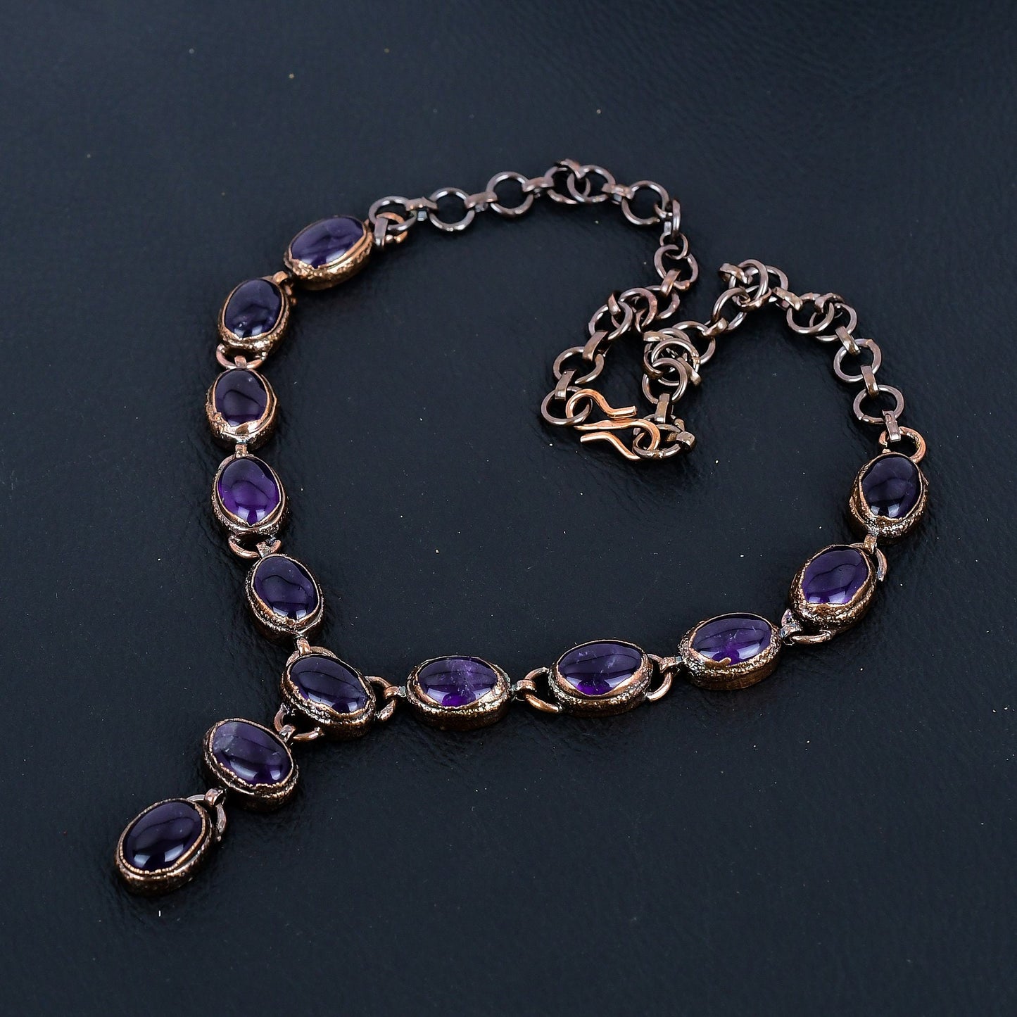 Purple Amethyst Gemstone Necklace