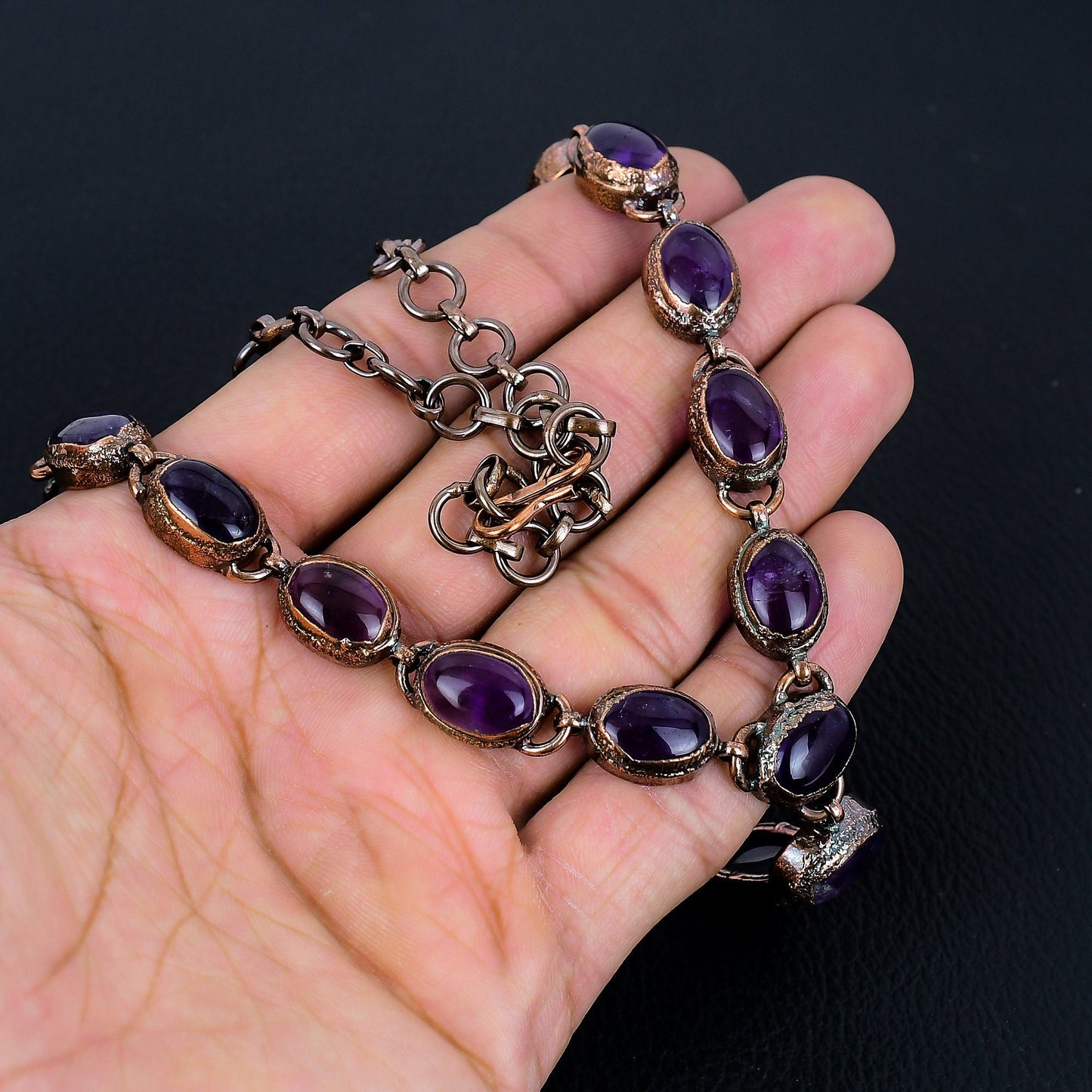 Purple Amethyst Gemstone Necklace