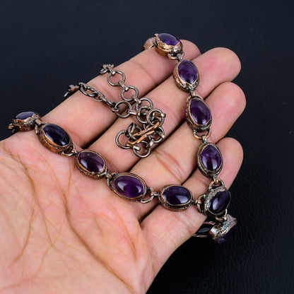 Purple Amethyst Gemstone Necklace