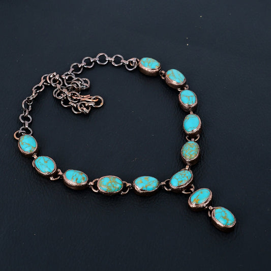 Turquoise Gemstone Copper Necklace