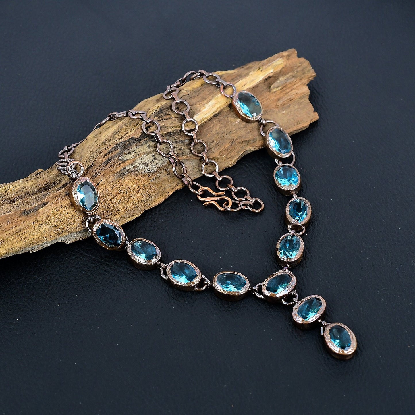 Blue Topaz Gemstone Necklace