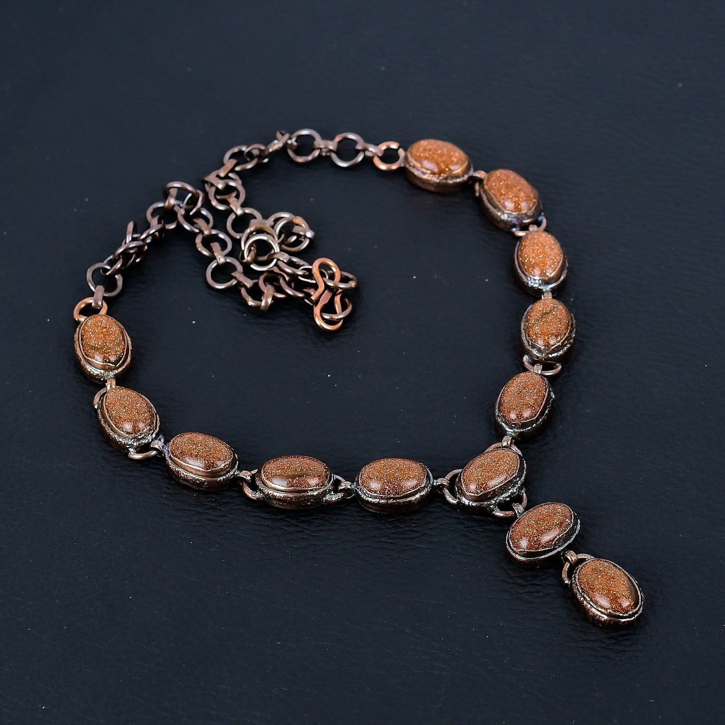 Orange Sunstone Gemstone Necklace