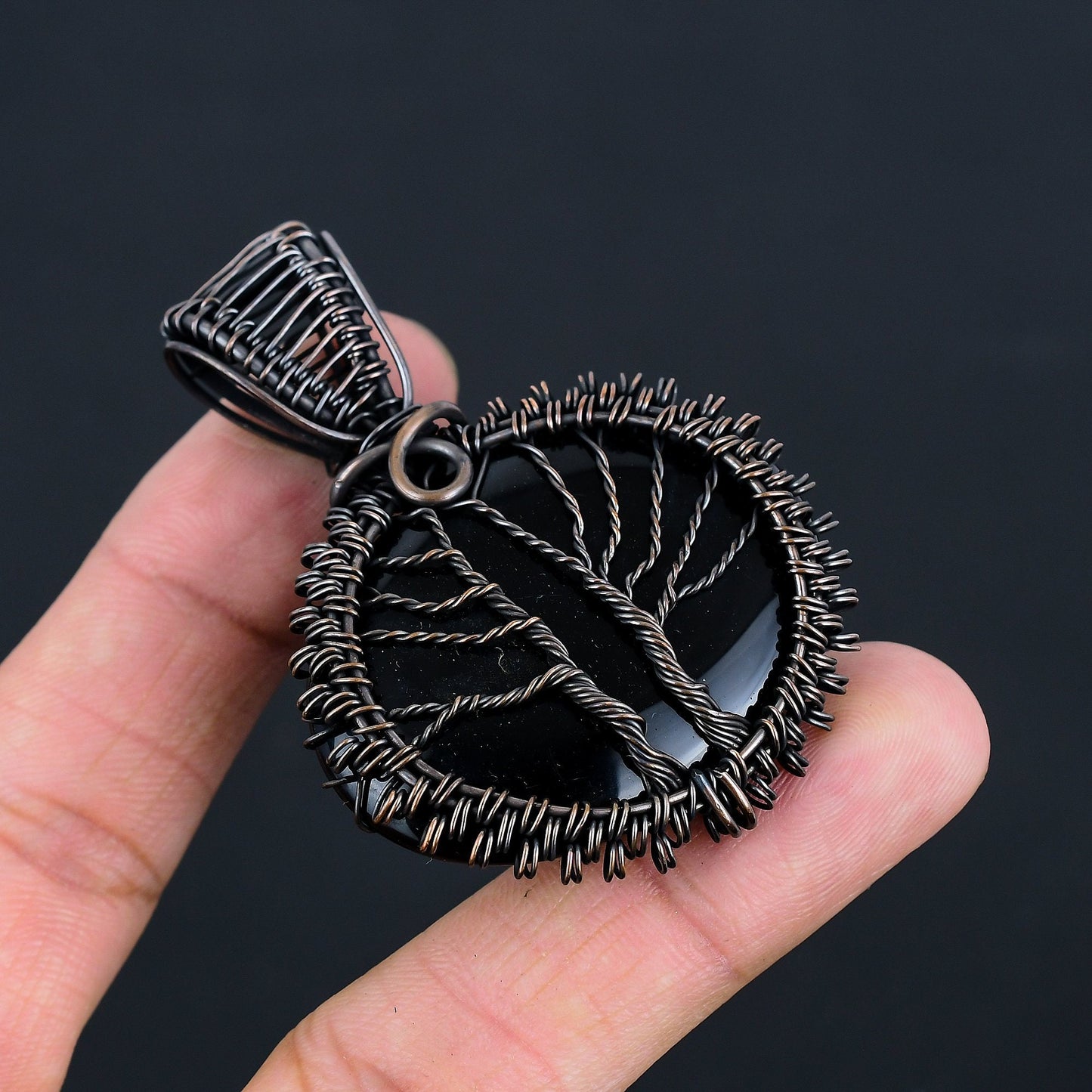 Black Onyx Gemstone Pendant
