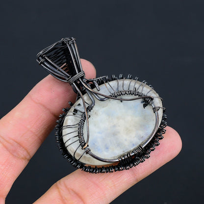 Rainbow Moonstone Gemstone Pendant