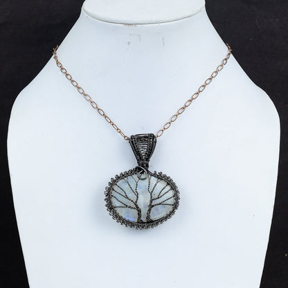 Rainbow Moonstone Gemstone Pendant