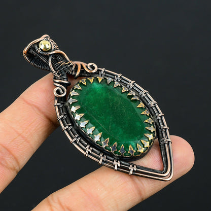 Green Emerald Gemstone Pendant