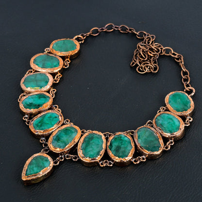 Green Zambian Emerald Gemstone Necklace