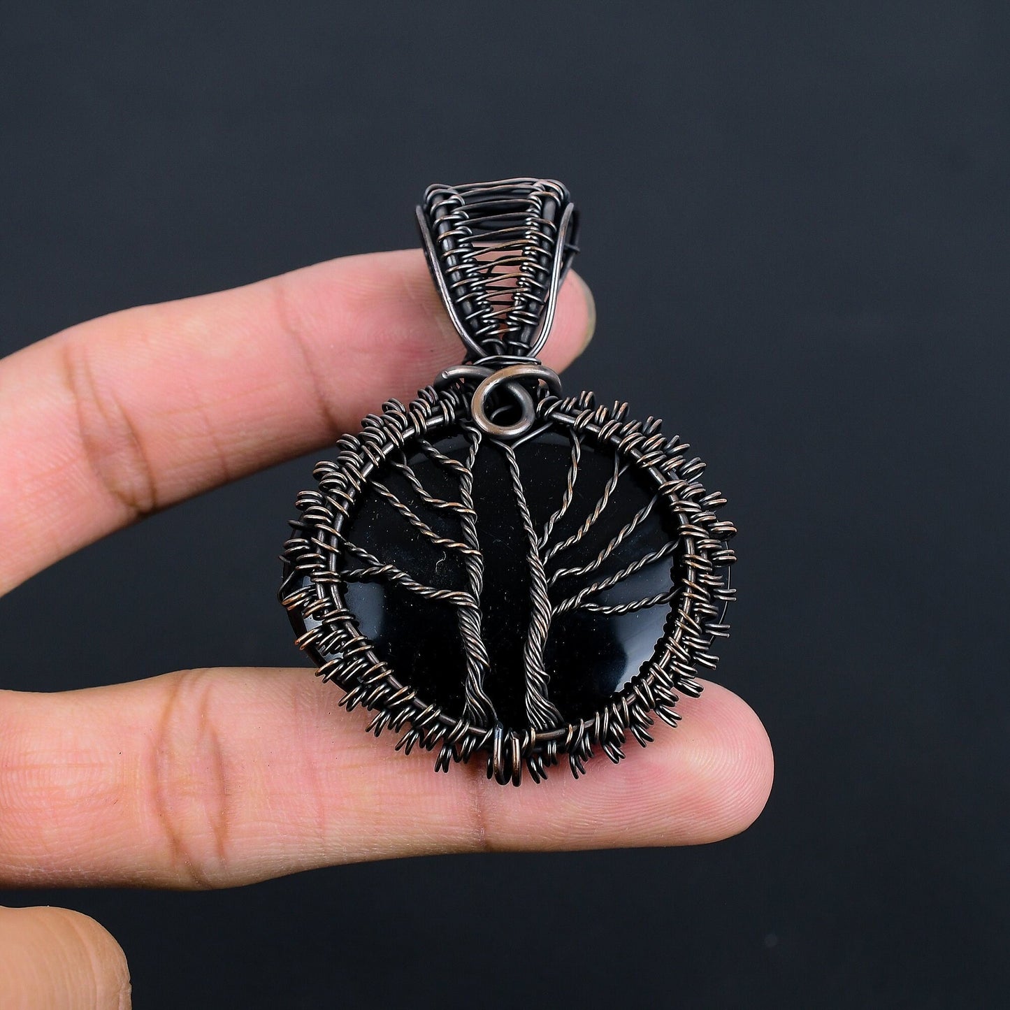 Black Onyx Gemstone Pendant