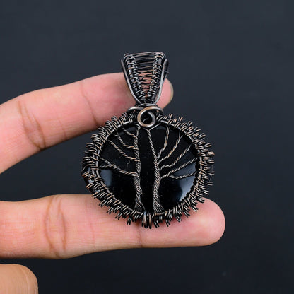 Black Onyx Gemstone Pendant