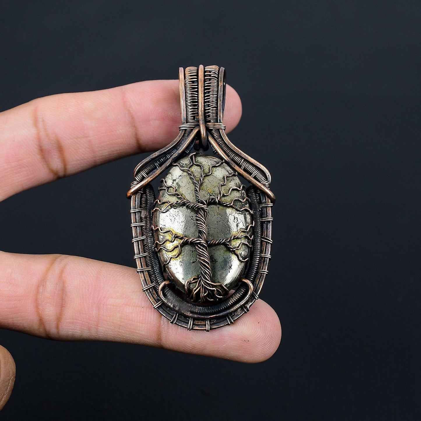 Golden Pyrite Gemstone Pendant