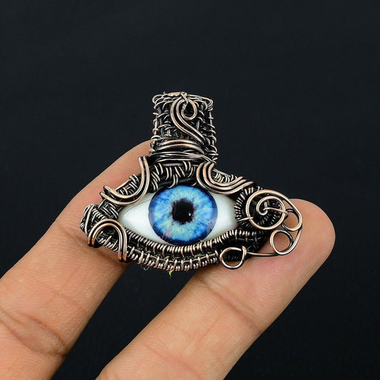 Aqua Eye Gemstone Pendant