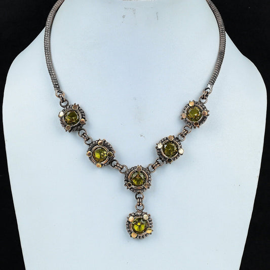 Golden Citrine Gemstone Necklace