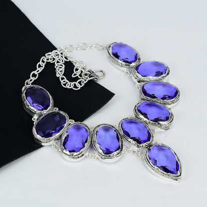 Blue Iolite Gemstone Necklace