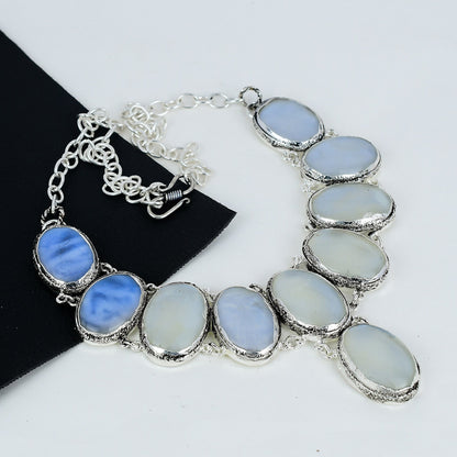 Milky White Opal Gemstone Necklace