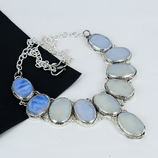 Milky White Opal Gemstone Necklace