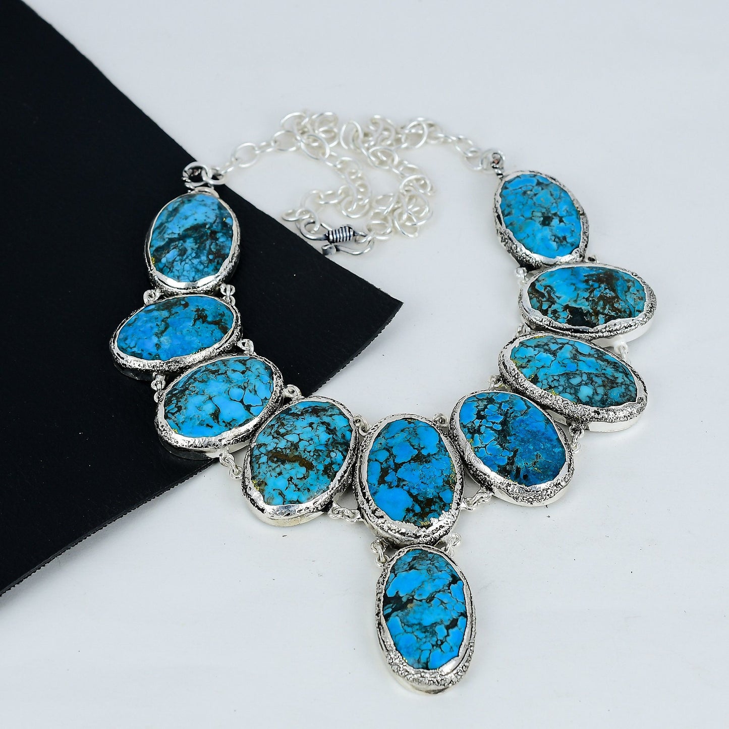 Turquoise Electroformed 925 Silver Necklace