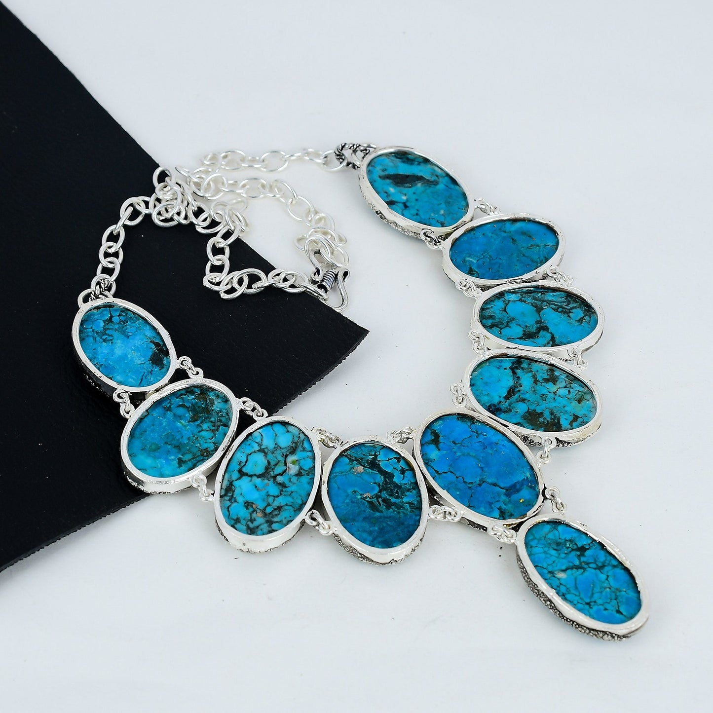Turquoise Electroformed 925 Silver Necklace