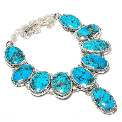 Turquoise Electroformed 925 Silver Necklace