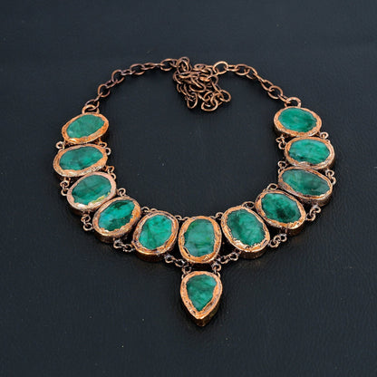 Green Zambian Emerald Gemstone Necklace