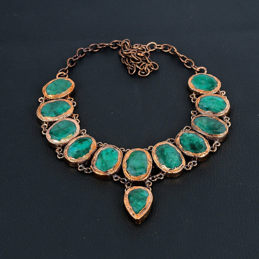Green Zambian Emerald Gemstone Necklace