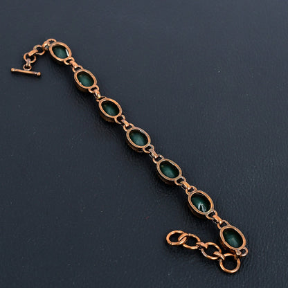 Green Emerald Gemstone Bracelet
