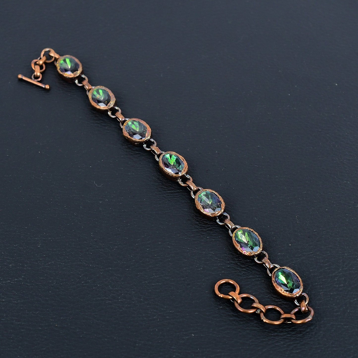Rainbow Mystic Topaz Gemstone Bracelet