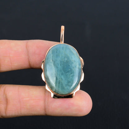 Blue Aquamarine Gemstone Pendant