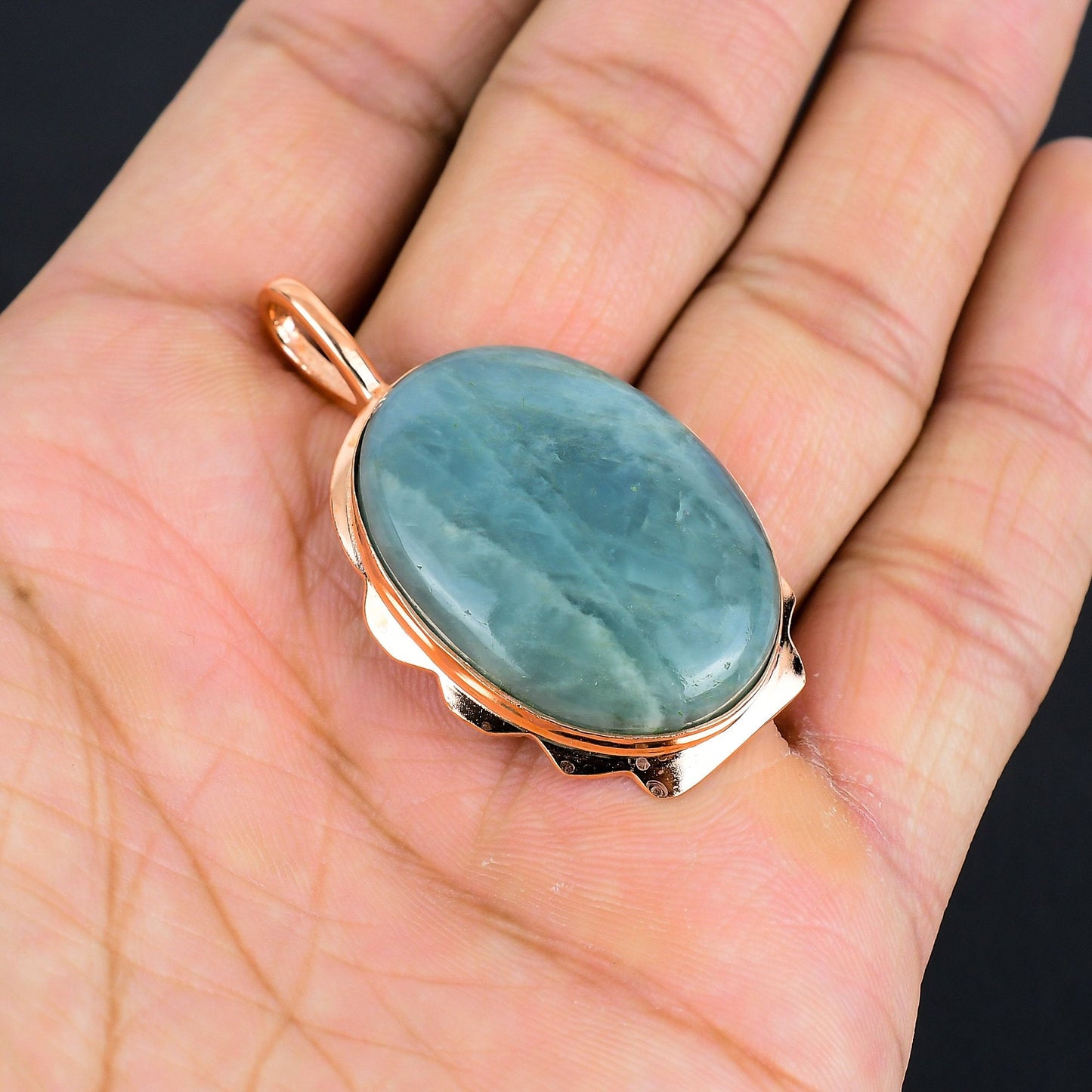 Blue Aquamarine Gemstone Pendant